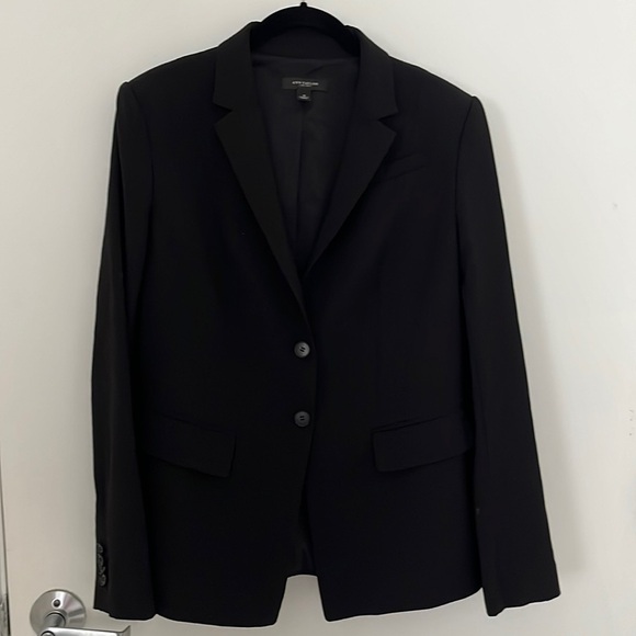 Black Ann Taylor Wool Blend Blazer size 8 - Picture 1 of 8